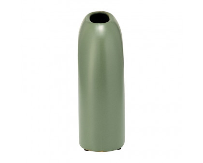 Sagebrook 8" Ceramic Horseshoe Vase - Dark Sage