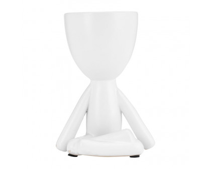 Sagebrook 8" Ceramic Sitting Humans (Set Of 3) - White