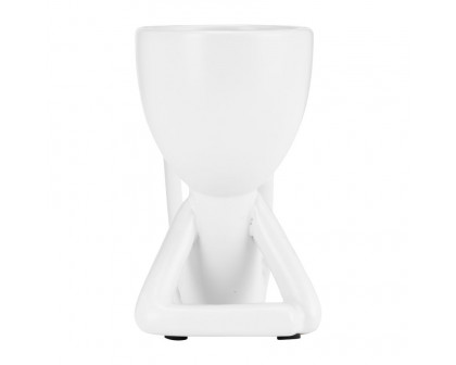 Sagebrook 8" Ceramic Sitting Humans (Set Of 3) - White