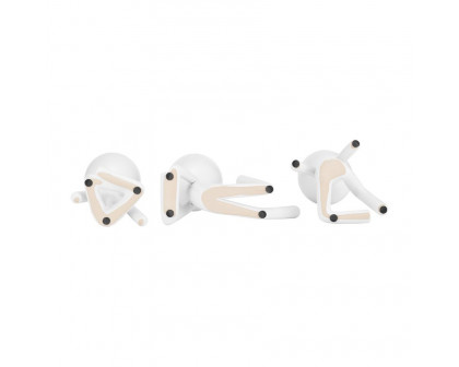 Sagebrook 8" Ceramic Sitting Humans (Set Of 3) - White