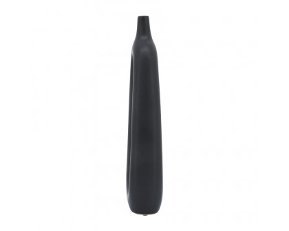 Sagebrook 14" Ceramic Open Cut-out Vase - Black