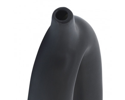 Sagebrook 14" Ceramic Open Cut-out Vase - Black