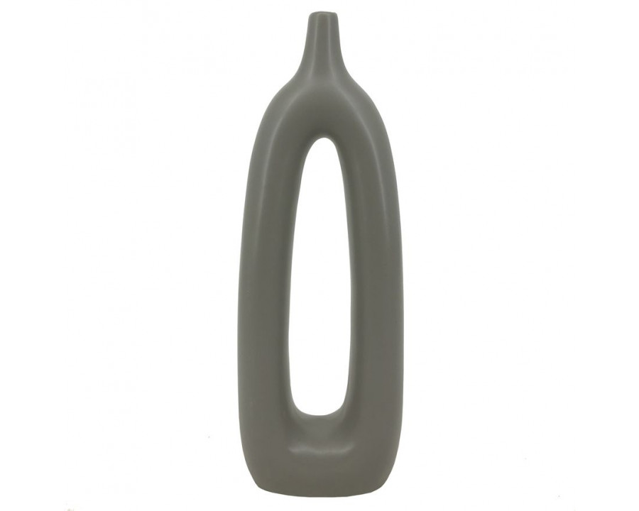 Sagebrook 14" Ceramic Open Cut-out Vase - Sage Green