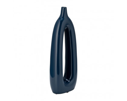 Sagebrook 14" Ceramic Open Cut-out Vase - Blue