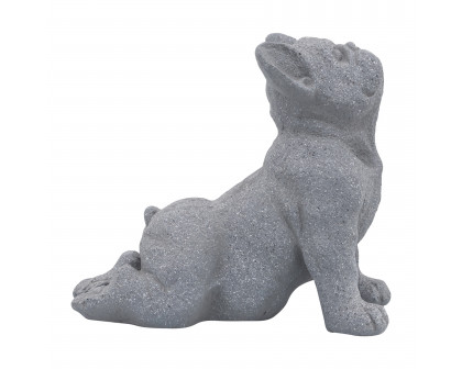 Sagebrook 12" Resin Upward Facing Dog - Gray