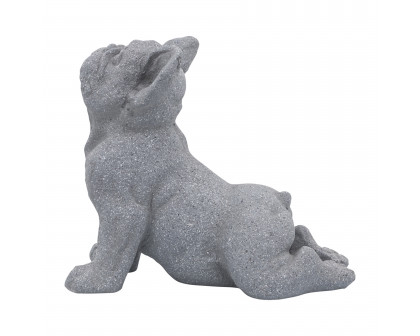 Sagebrook 12" Resin Upward Facing Dog - Gray