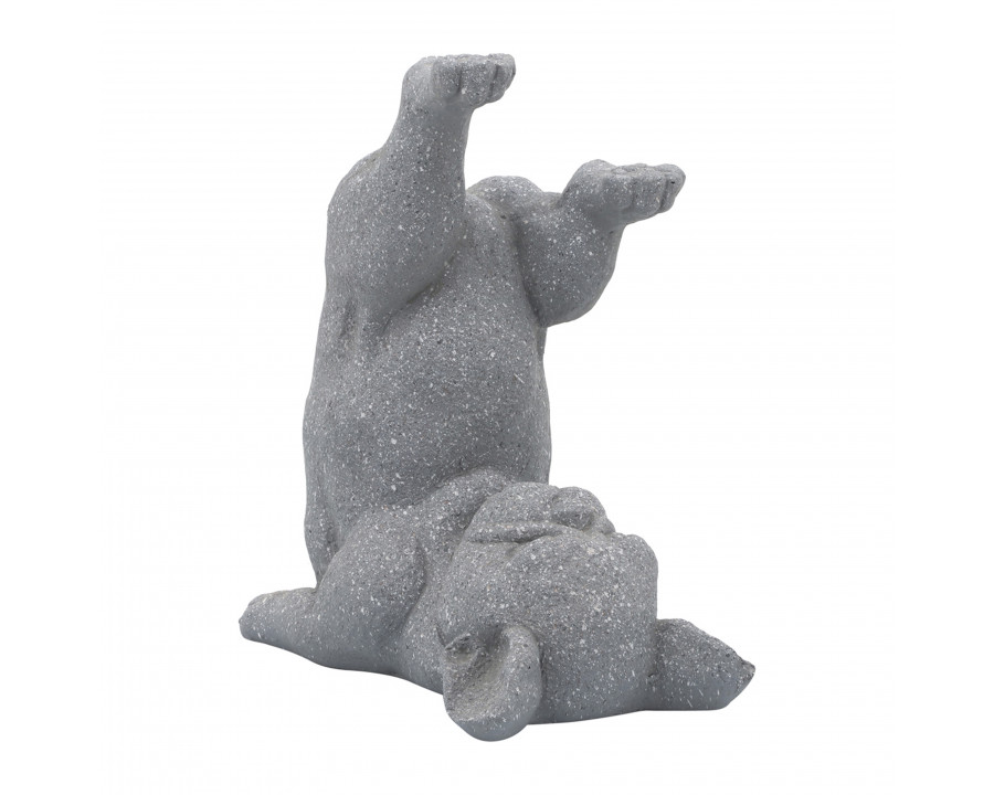 Sagebrook 14" Resin Yoga Dog - Gray