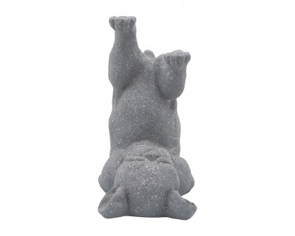 Sagebrook 14" Resin Yoga Dog - Gray