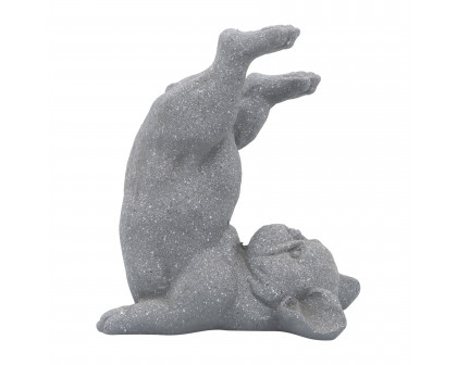 Sagebrook 14" Resin Yoga Dog - Gray