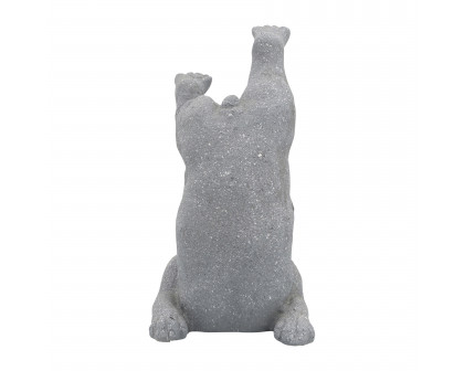 Sagebrook 14" Resin Yoga Dog - Gray