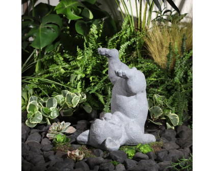 Sagebrook 14" Resin Yoga Dog - Gray