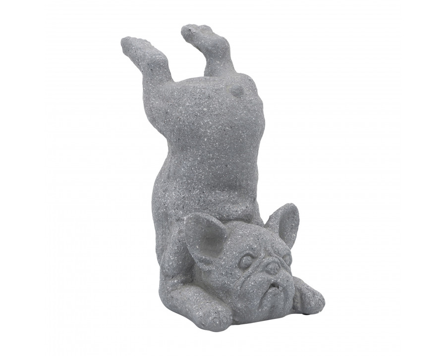 Sagebrook 15" Resin Sirsasana Dog - Gray