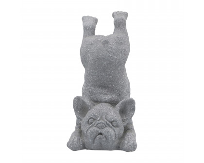 Sagebrook 15" Resin Sirsasana Dog - Gray