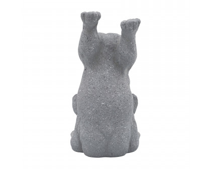 Sagebrook 15" Resin Sirsasana Dog - Gray