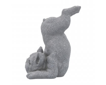 Sagebrook 15" Resin Sirsasana Dog - Gray