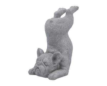 Sagebrook 15" Resin Sirsasana Dog - Gray