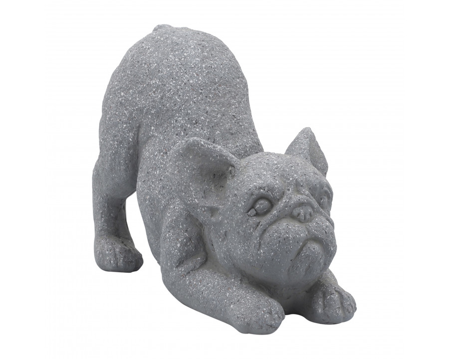 Sagebrook 10" Resin Yoga Dog - Gray