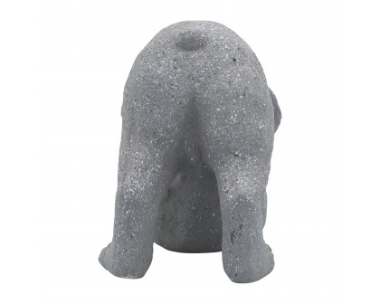 Sagebrook 10" Resin Yoga Dog - Gray