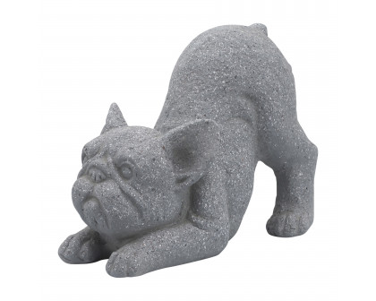 Sagebrook 10" Resin Yoga Dog - Gray