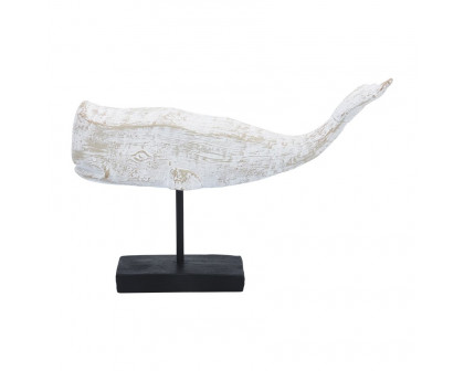 Sagebrook - 8" Resin Whale On A Stand in White