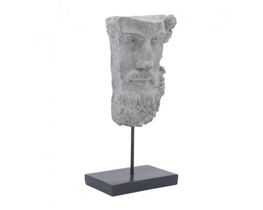 Sagebrook 18" Resin Face On Stand - Gray