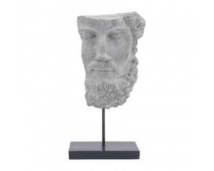 Sagebrook 18" Resin Face On Stand - Gray