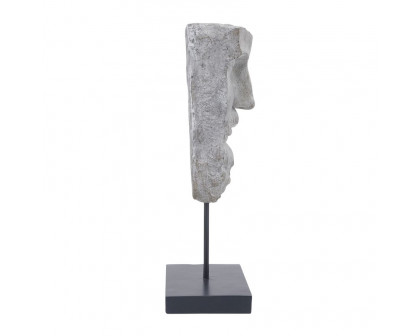 Sagebrook 18" Resin Face On Stand - Gray