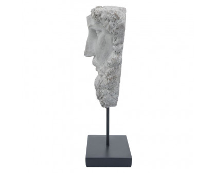 Sagebrook 18" Resin Face On Stand - Gray