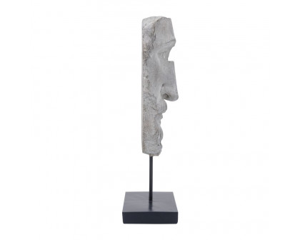 Sagebrook 16" Resin Face On Stand - Gray