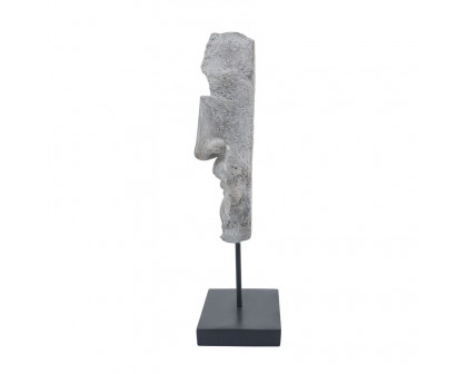 Sagebrook 16" Resin Face On Stand - Gray