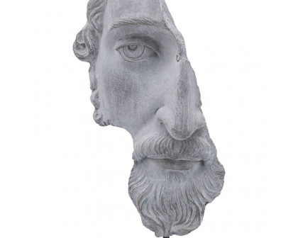 Sagebrook 16" Resin Face On Stand - Gray