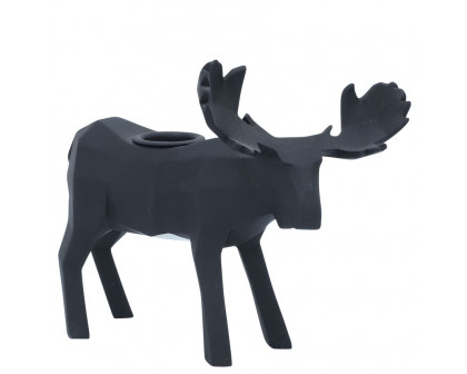 Sagebrook 7" Resin Forest Animals Candle Holders (Set of 3) - Black