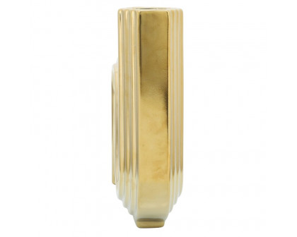 Sagebrook 11" Ceramic Loopy Vase - Gold