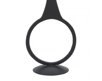 Sagebrook 10" Metal Round Taper Candle Holder - Black