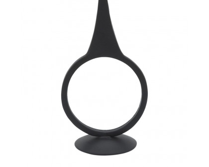 Sagebrook 13" Metal Round Taper Candle Holder - Black