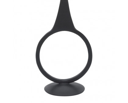 Sagebrook 16" Metal Round Taper Candle Holder - Black