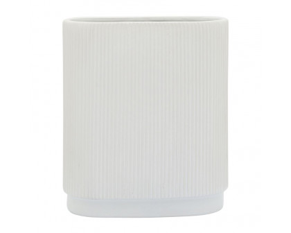 Sagebrook 12" Ceramic Ridged Vase