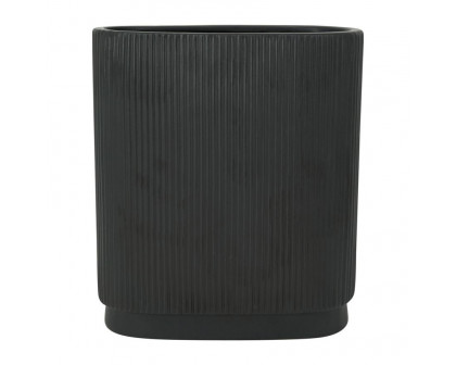 Sagebrook 12" Ceramic Ridged Vase