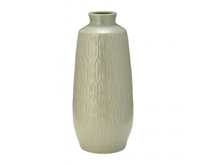 Sagebrook 15" Ceramic Carved Vase