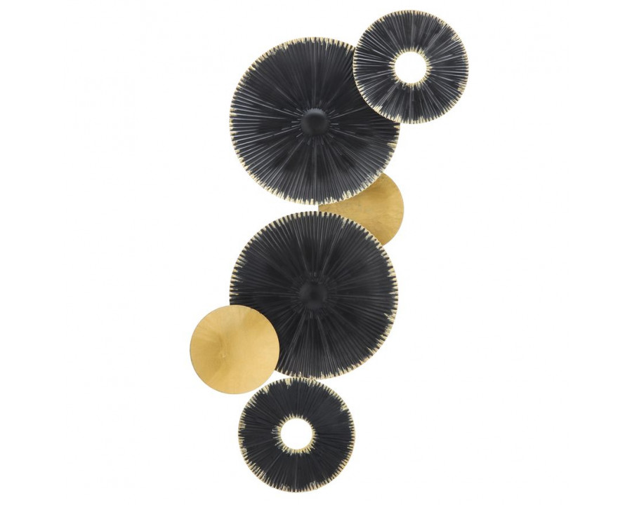 Sagebrook - Metal Lily Pads Wall Decor in Black