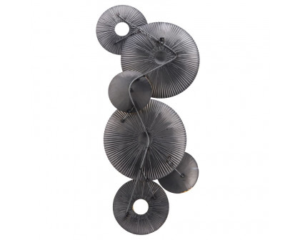 Sagebrook - Metal Lily Pads Wall Decor in Black