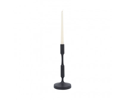 Sagebrook 12" Metal Taper Candle Holder - Black