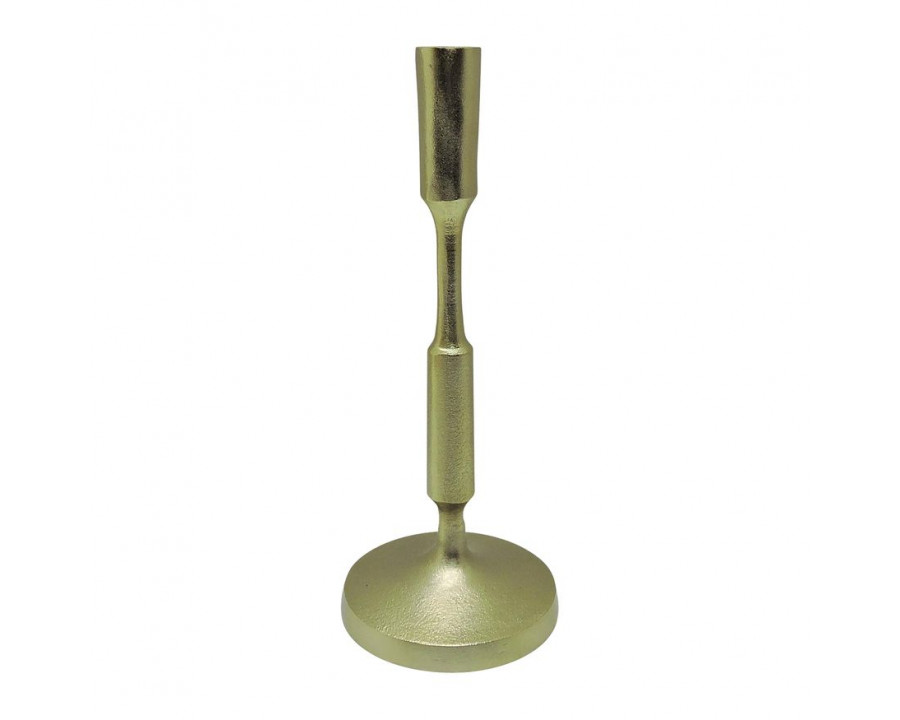 Sagebrook 12" Metal Taper Candle Holder - Champagne