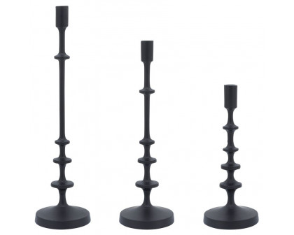 Sagebrook 20" Metal Taper Candle Holder - Black