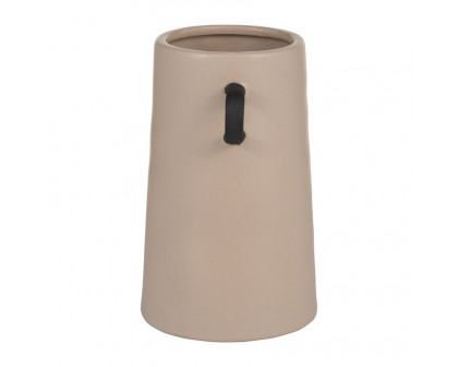 Sagebrook 9" Ceramic Eared Vase - Irish Cream