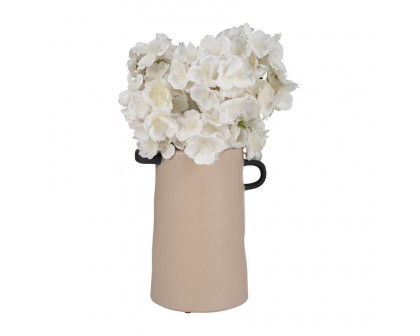 Sagebrook 9" Ceramic Eared Vase - Irish Cream