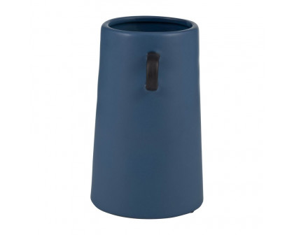 Sagebrook 9" Ceramic Eared Vase - Blue