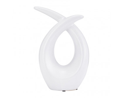 Sagebrook 10" Ceramic Loopy Table Top Accent - White