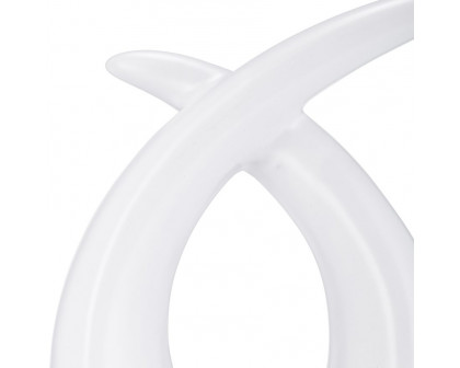 Sagebrook 10" Ceramic Loopy Table Top Accent - White