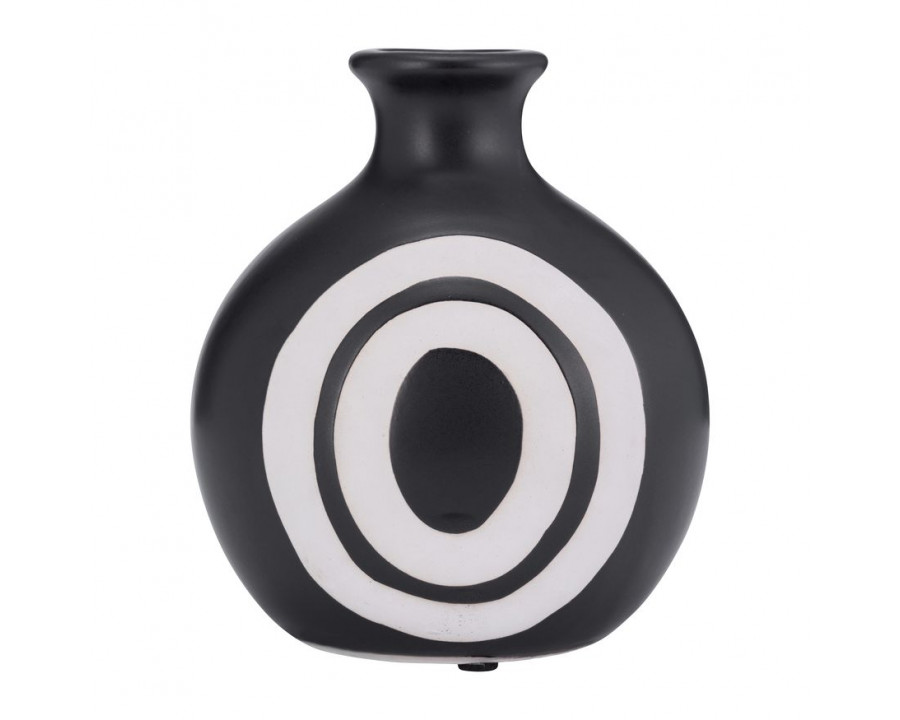 Sagebrook 7" Ceramic Abstract Vase - Black